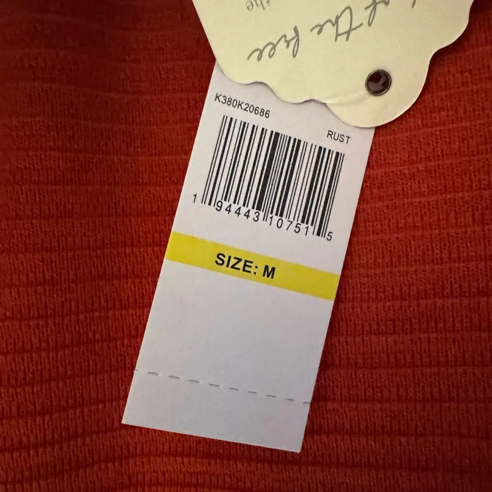 Band of The Free Alize Rust Long Flare Sleeve Crop Top with Backside Keyhole
